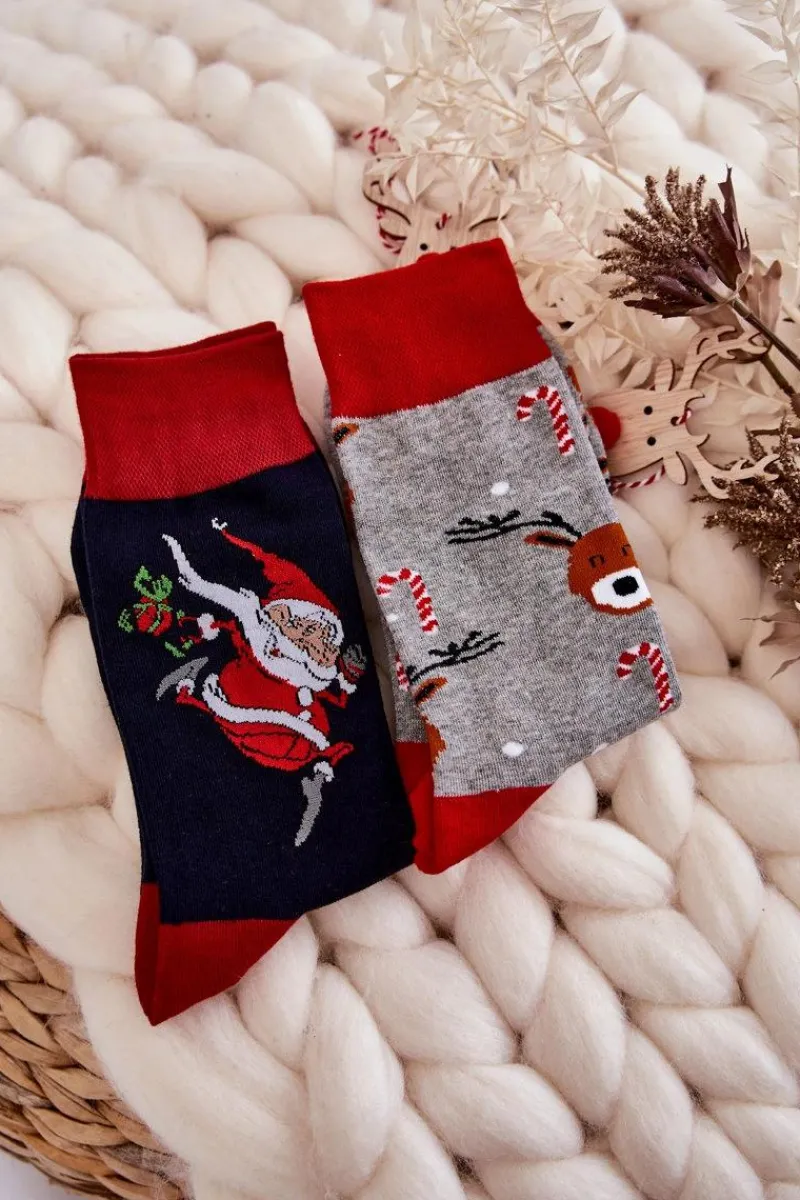 Outlet COSAS Zestaw Męskich Świątecznych Skarpetek Mix 3