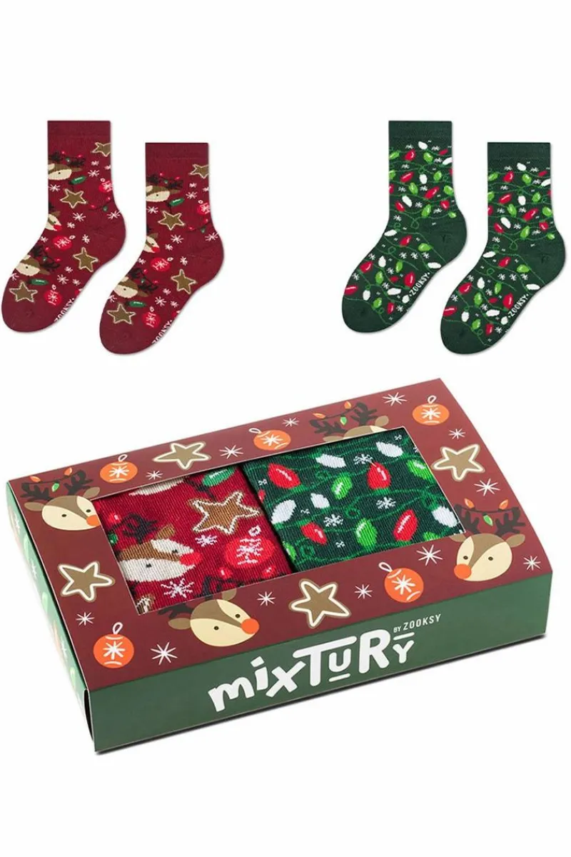 Skarpetki|Skarpetki>ZOOKSY/RAINBOW SOCKS Zestaw Skarpetek Zooksy mixTURY Na Choinkę Dla Dzieci