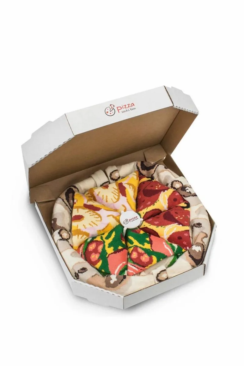 New ZOOKSY/RAINBOW SOCKS Zestaw Skarpetki Rainbow Socks Pizza & Piwo 5 Par Wielokolorowy