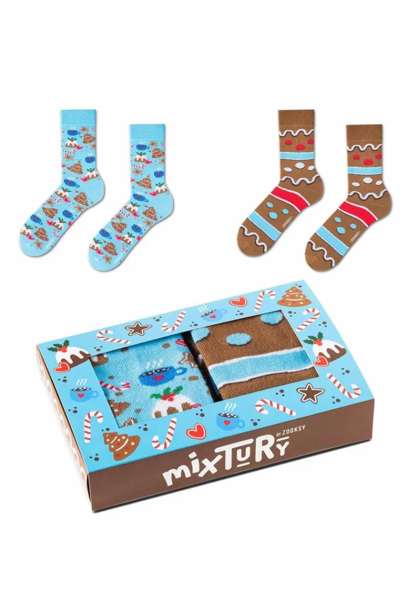 Skarpetki|Skarpetki>ZOOKSY/RAINBOW SOCKS Zestaw Skarpetki Zooksy mixTURY Piernikowe 2 Pary