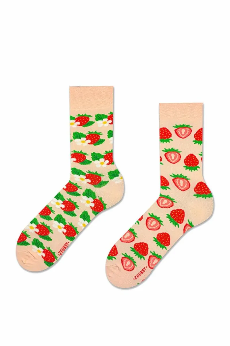 Outlet Zestaw Skarpetki Zooksy mixTURY Truskawki 2 Pary Skarpetki|Skarpetki