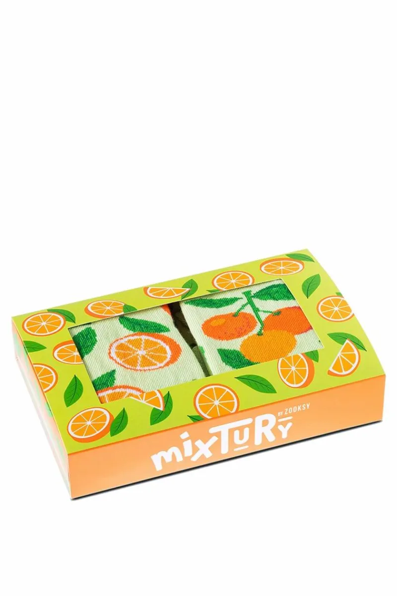 Discount Zestaw Skarpetki Zooksy mixTURY Pomarańcze 2 Pary Skarpetki|Skarpetki