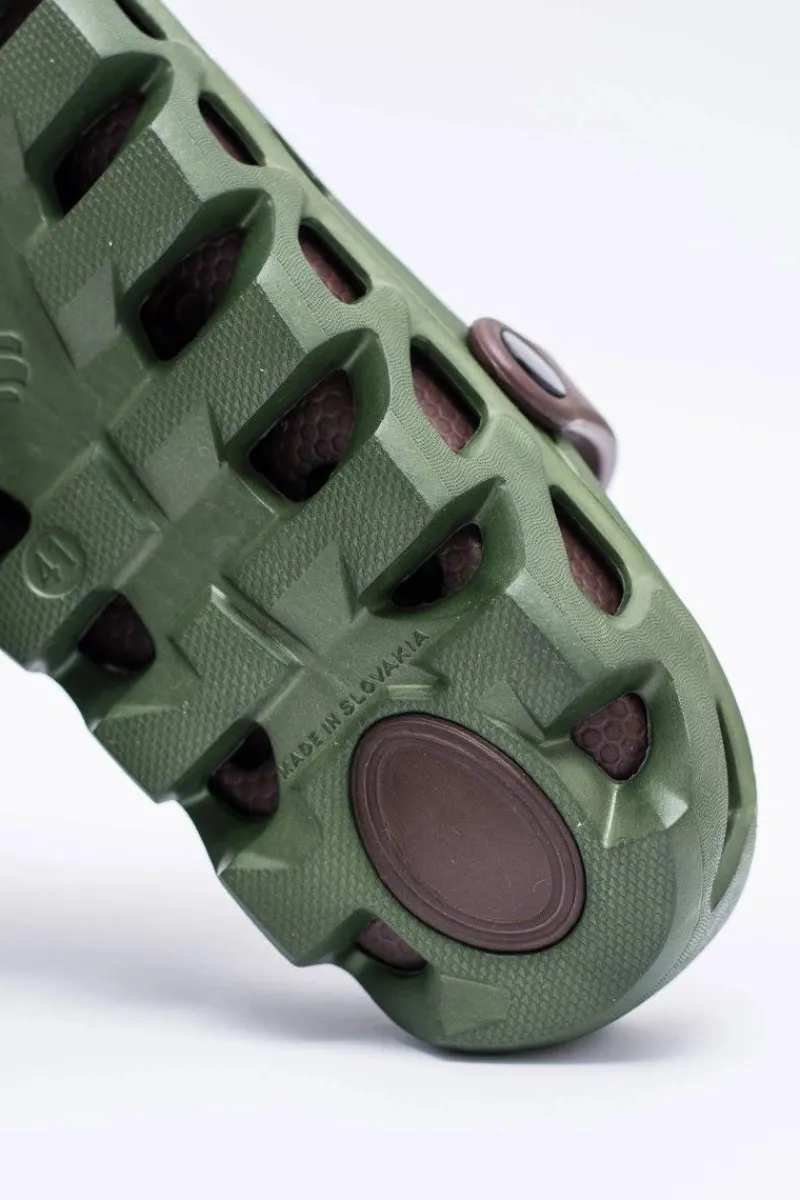 Klapki Męskie Klasyczne>Boto Zielone Męskie Ogrodowe Lekkie Klapki Kroksy Eva