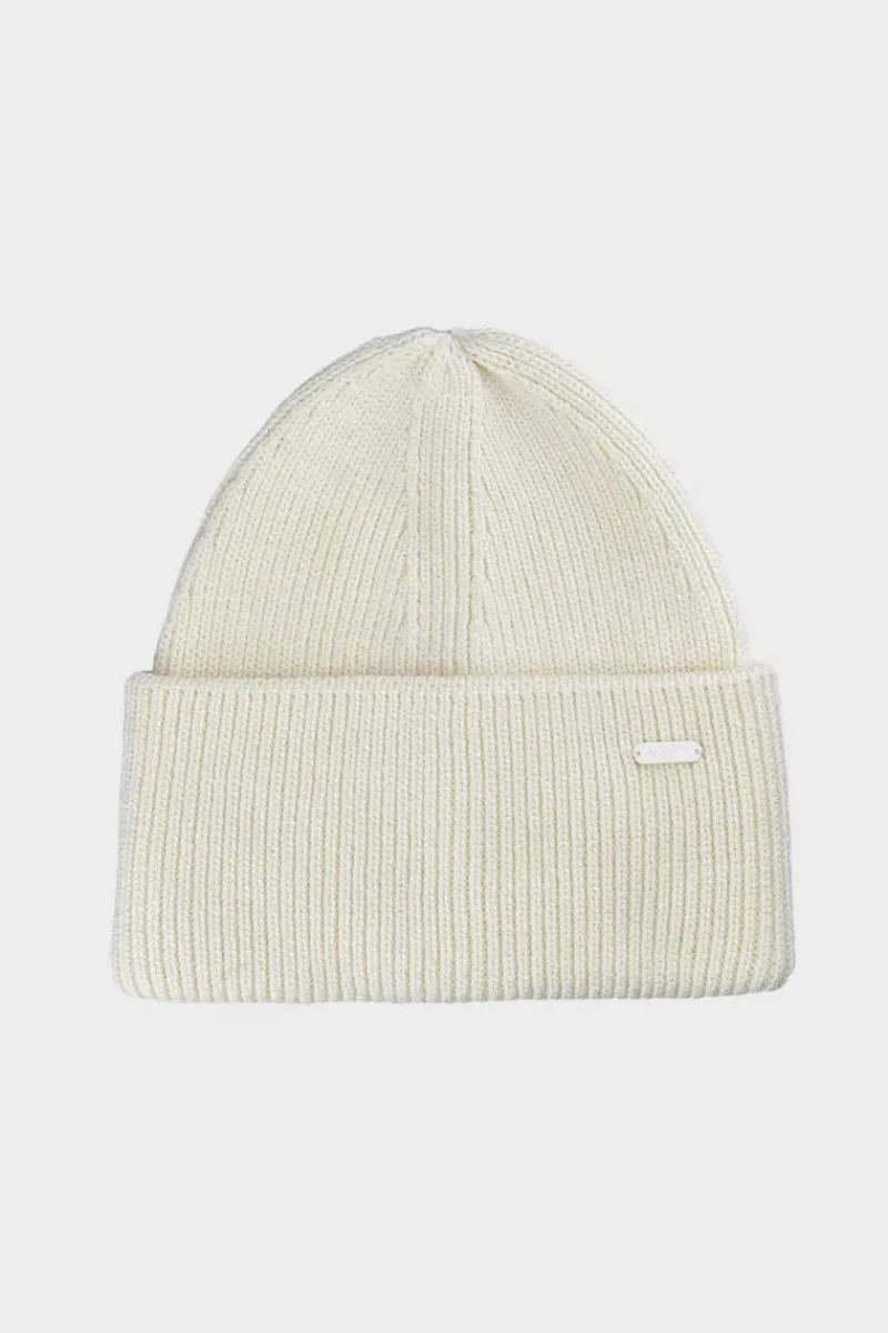 Discount Zimowa Czapka Damska WAW24ACAPF447-11S Biała Okrycia Głowy