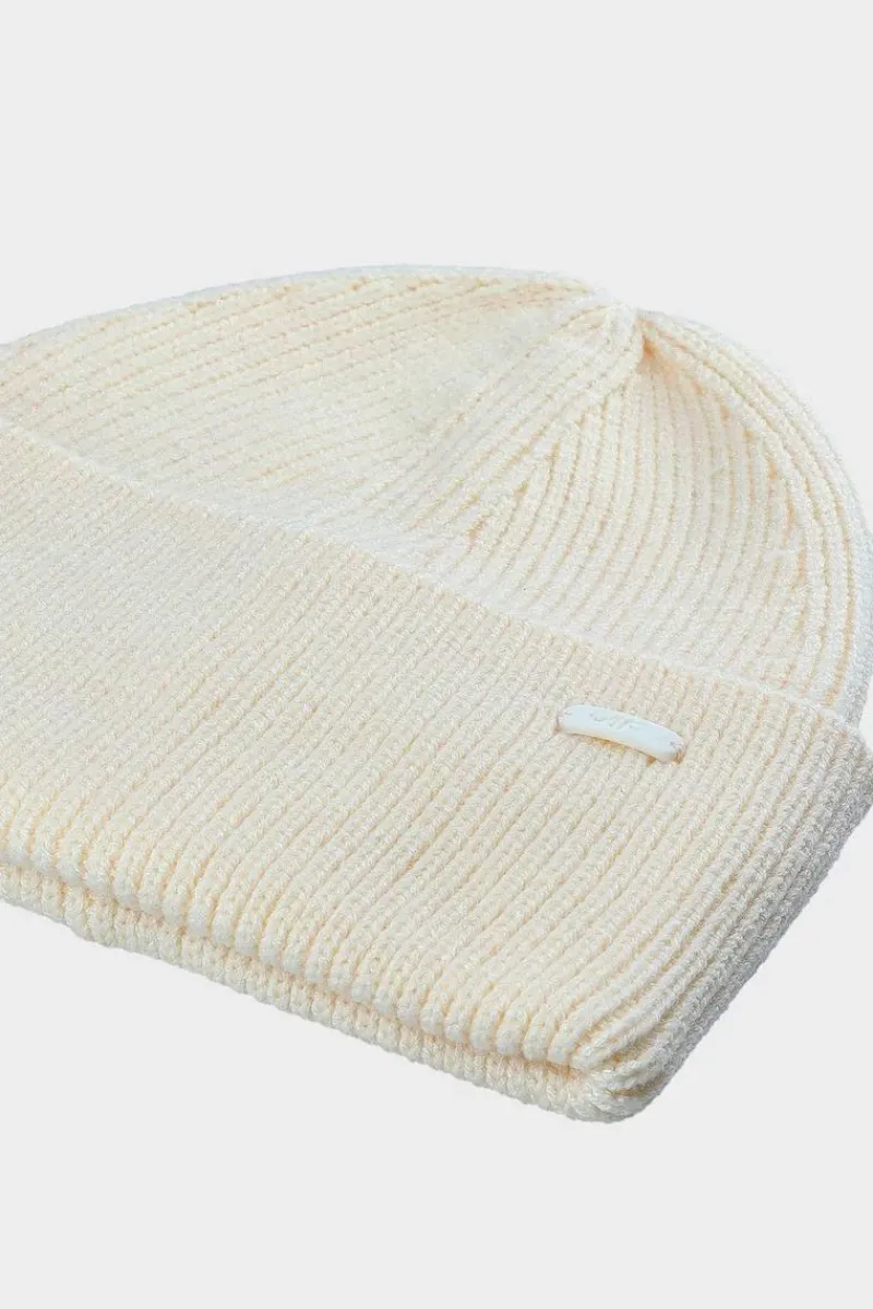 Discount Zimowa Czapka Damska WAW24ACAPF447-11S Biała Okrycia Głowy